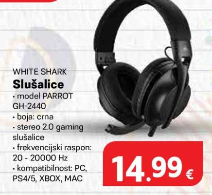 WHITE SHARK Slušalice