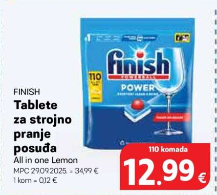 FINISH Tablete za strojno pranje posuđa