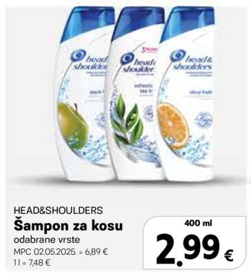 HEAD&SHOULDERS ŠAMPON ZA KOSU