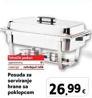 Posuda za serviranje hrane sa poklopcem