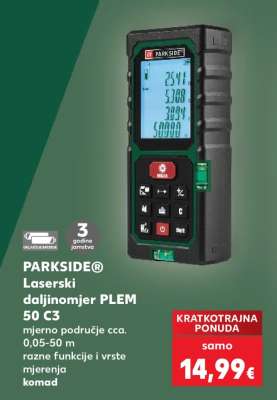 PARKSIDE® Laserski daljinomjer PLEM 50 C3