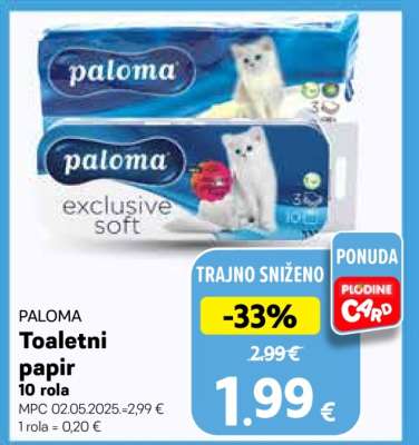 PALOMA Toaletni papir 10 rola