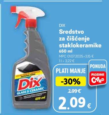 DIX Sredstvo za čišćenje staklokeramike 650 ml