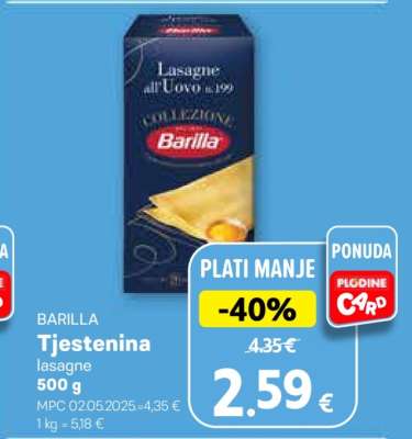 BARILLA Tjestenina