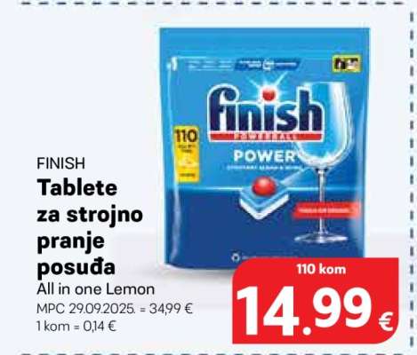 FINISH Tablete za strojno pranje posuđa