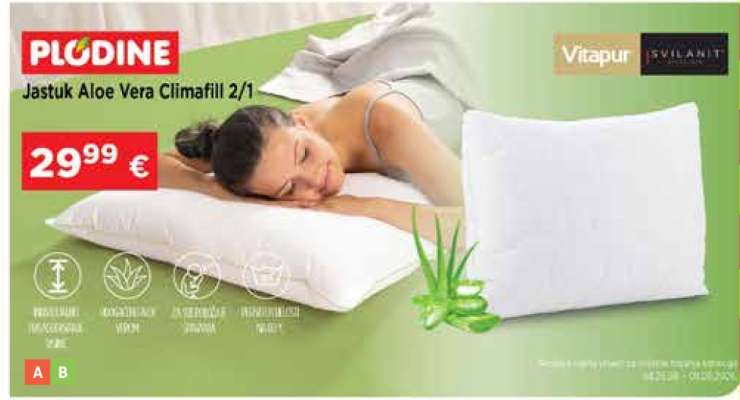 Jastuk Aloe Vera ClimaFill 2/1
