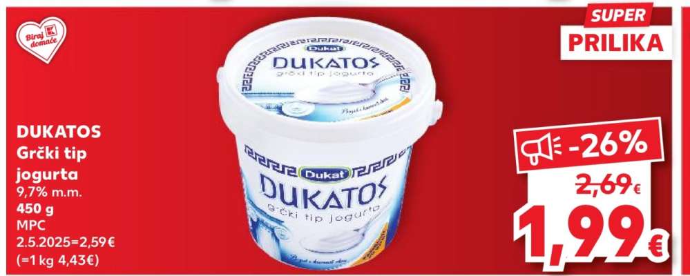 DUKATOS Grčki tip jogurta