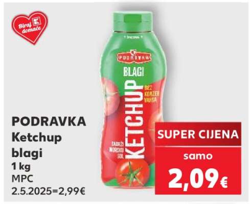 PODRAVKA Ketchup blagi