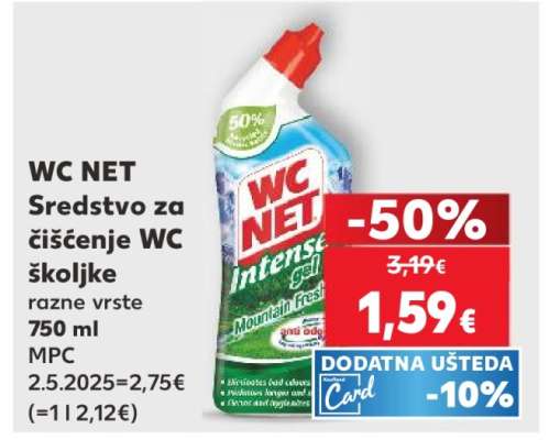 WC NET Sredstvo za čišćenje WC školjke