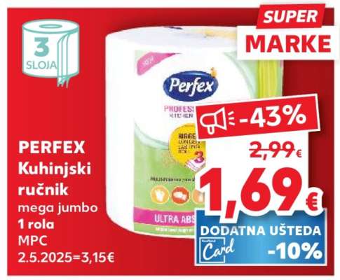 PERFEX Kuhinjski ručnik mega jumbo 1 rola