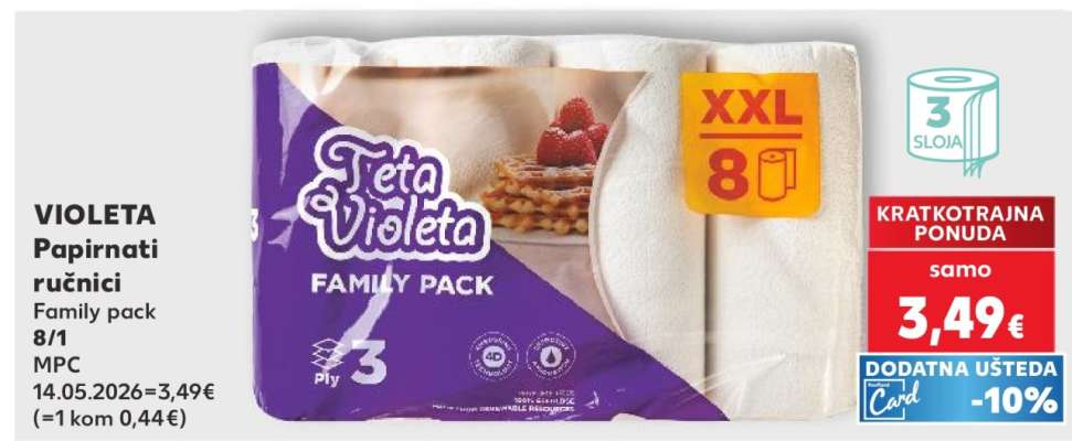 VIOLETA PAPIRNATI RUČNICI