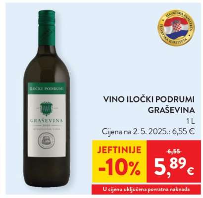 Vino Iločki Podrumi Graševina
