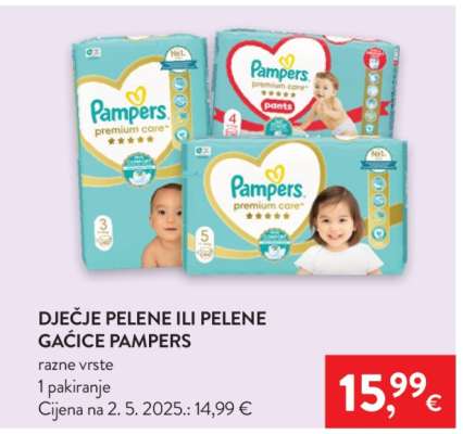 DJEČJE PELENE ILI PELENE GAĆICE PAMPERS