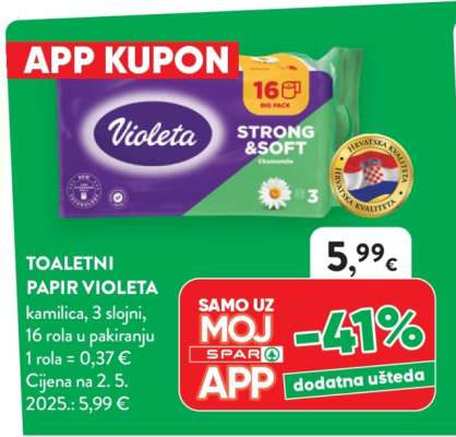 Toaletni papir Violeta