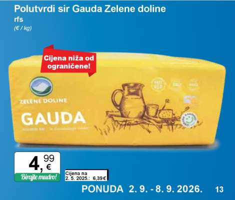 Polutvrdi sir Gauda Zelene doline