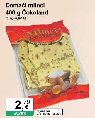 Domaći mlinci 400 g Čokoland