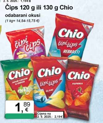 Čips 120 g ili 130 g Chio