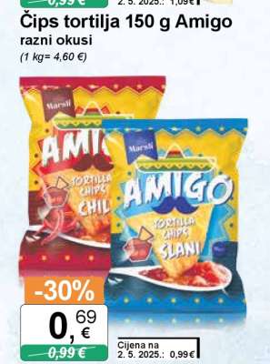 Čips tortilja 150 g Amigo