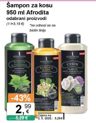 Šampon za kosu 950 ml Afrodita
