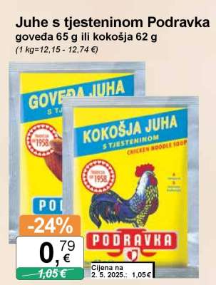 Juhe s tjesteninom Podravka