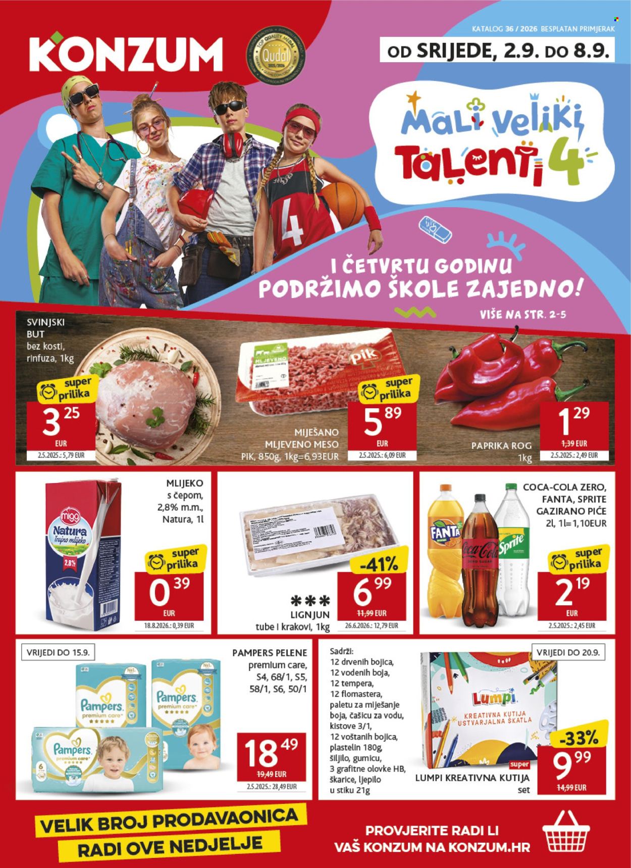 Leták Konzum - 2.9.2026 - 8.9.2026. Strana 1