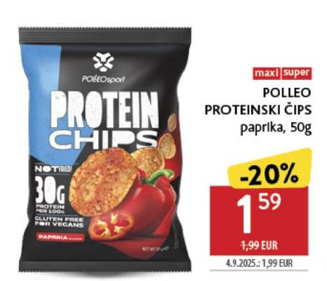 POLLEO PROTEINSKI ČIPS paprika, 50g