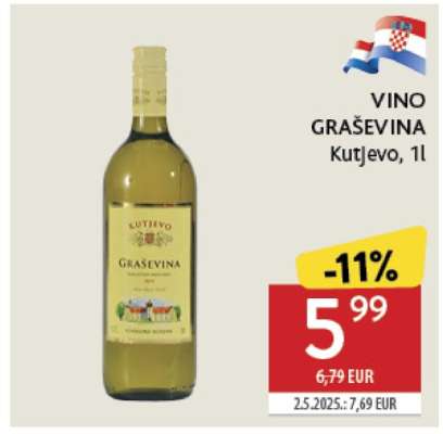 VINO GRAŠEVINA Kutjevo, 1l