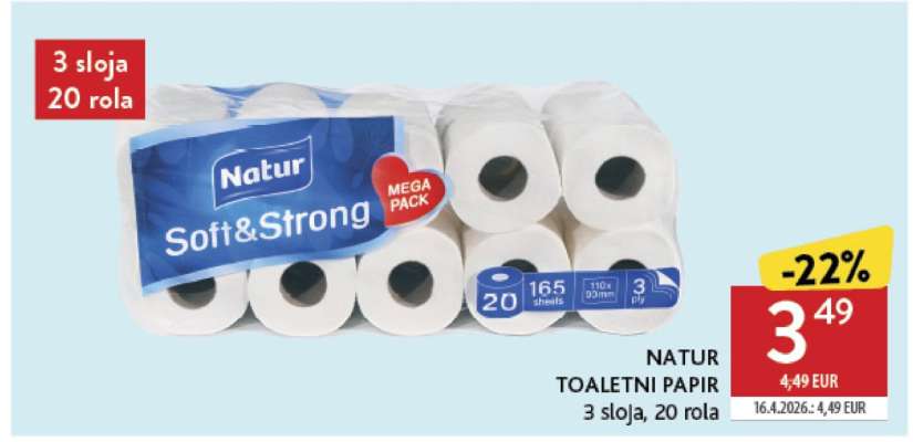 NATUR TOALETNI PAPIR
