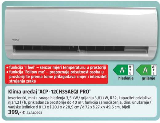 Klima uređaj 'ACP-12CH35AEQI PRO'