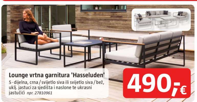 Lounge vrtna garnitura 'Hasseluden'