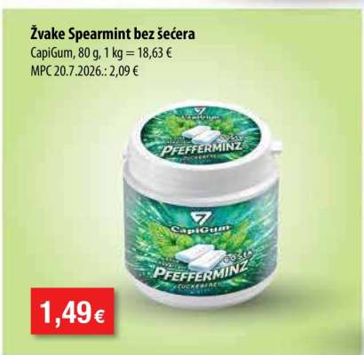Žvake Spearmint bez šećera