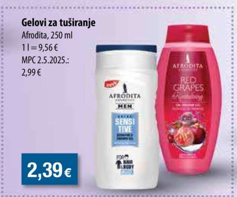 Gelovi za tuširanje Afrodita