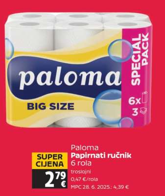 PALOMA PAPIRNATI RUČNIK