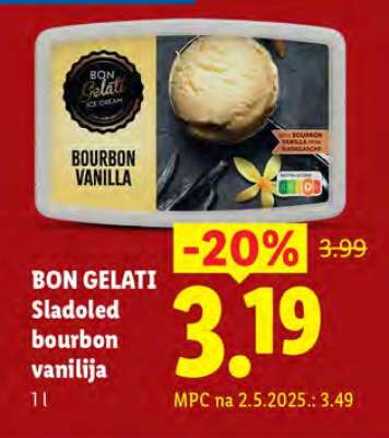 BON GELATI Sladoled bourbon vanilija