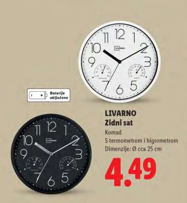 LIVARNO Zidni sat