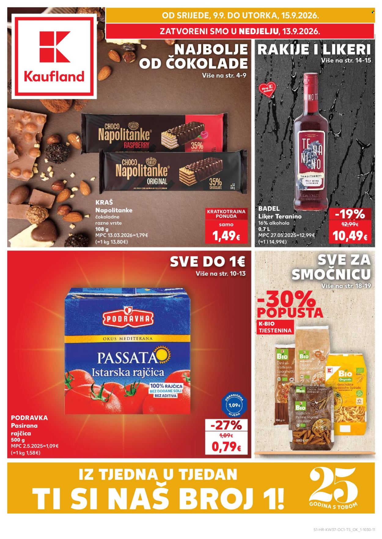 Kaufland katalog - 09.09.2026. - 15.09.2026. Stranica 1