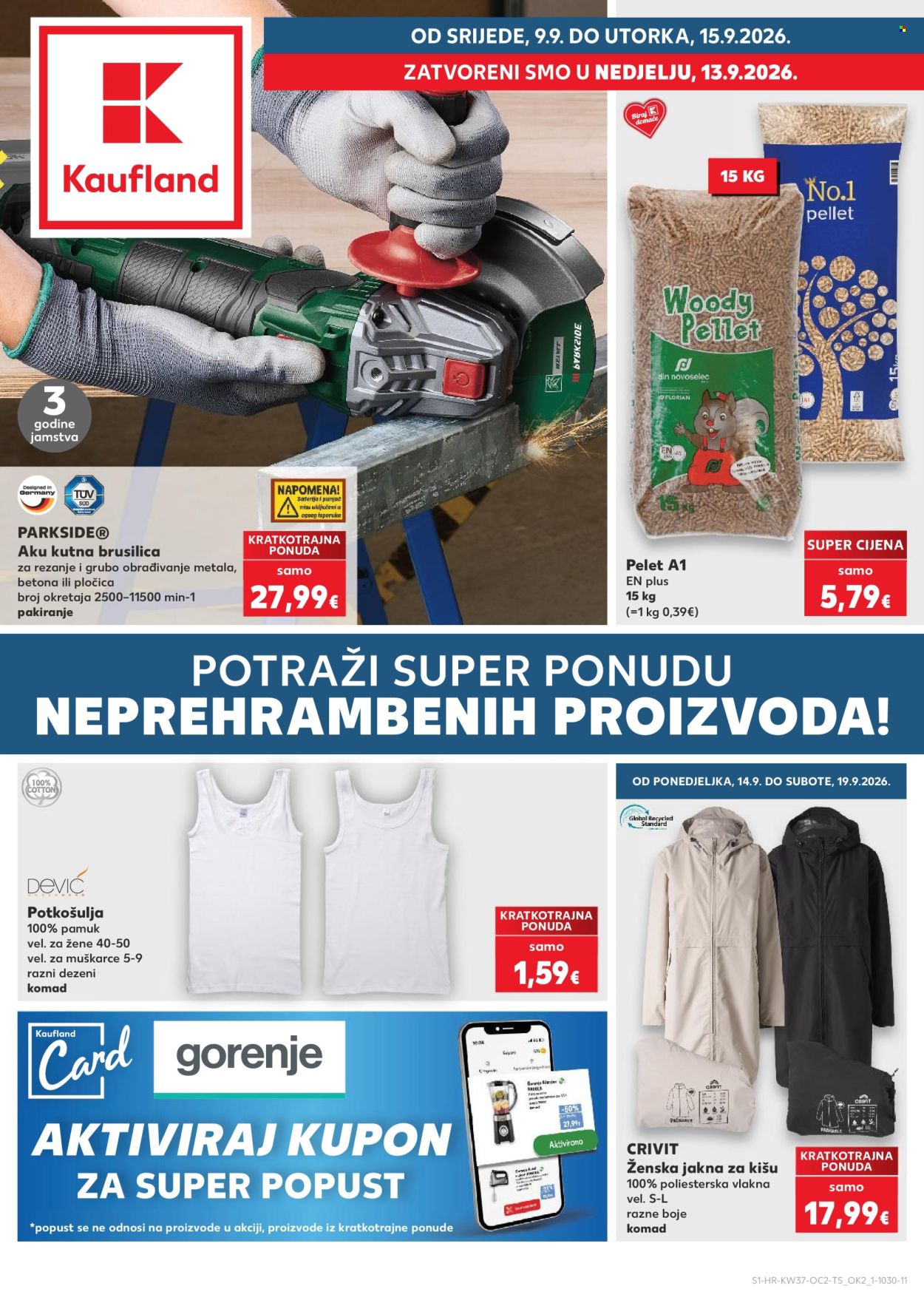 Kaufland katalog - 09.09.2026. - 15.09.2026. Stranica 1