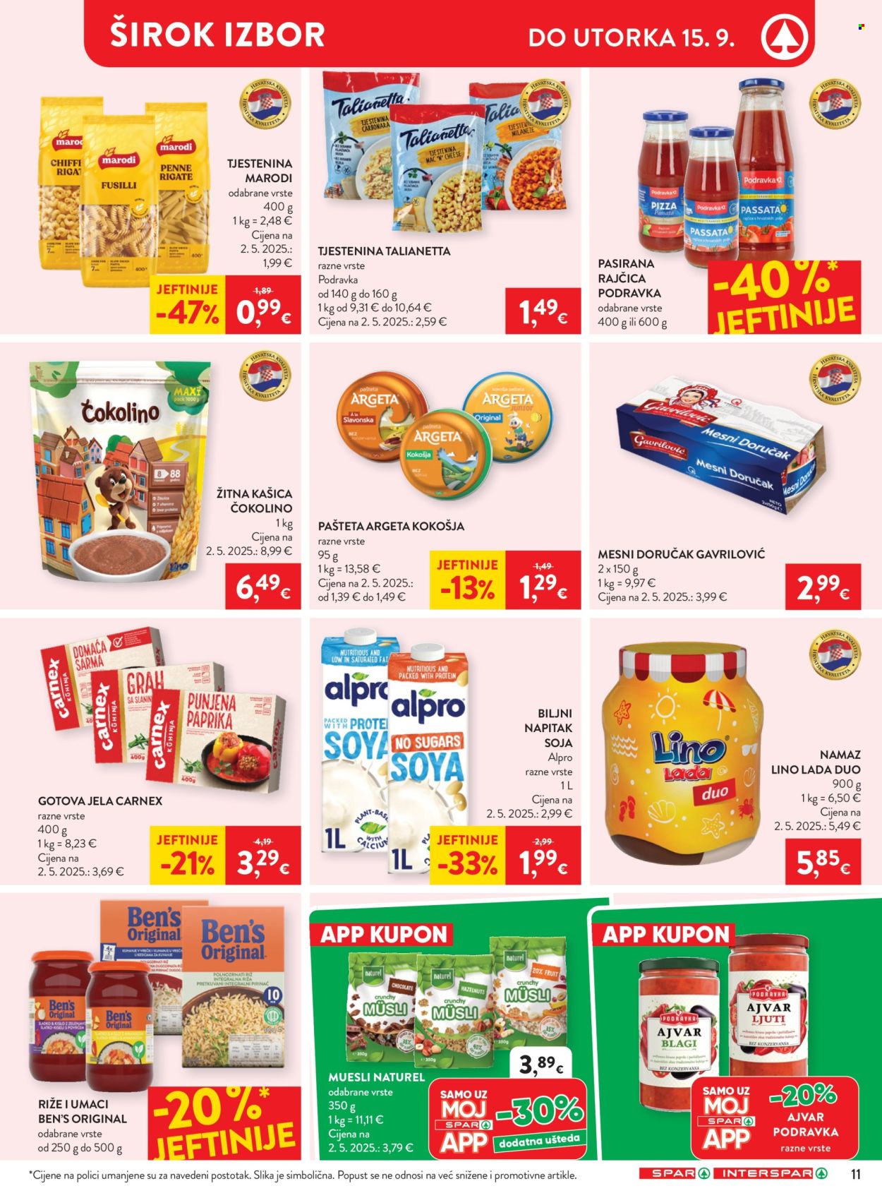 INTERSPAR katalog - 09.09.2026. - 15.09.2026. Stranica 16