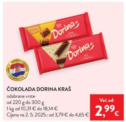 Čokolada Dorina Kraš