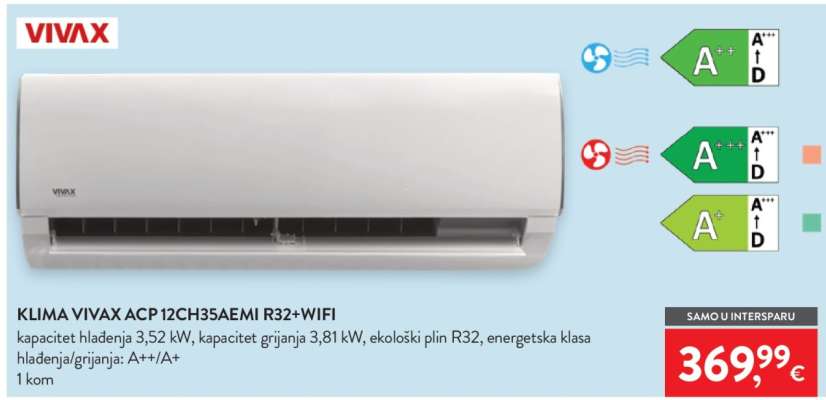 KLIMA VIVAX ACP12CH35AEMI R32+WIFI