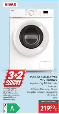 Perilica rublja Vivax WFL-120716CDS