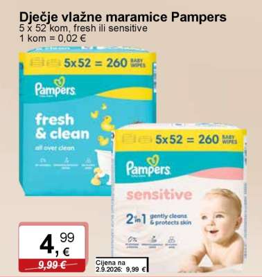 Dječje vlažne maramice Pampers