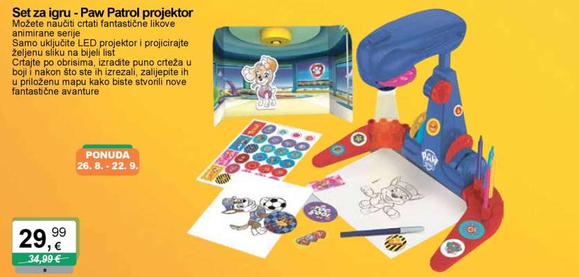 Set za igru - Paw Patrol projektor