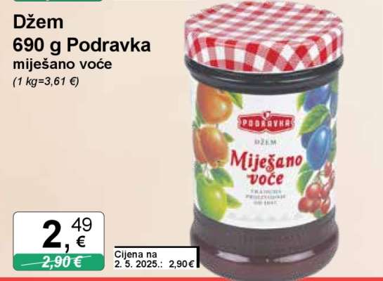 Džem 690 g Podravka miješano voće