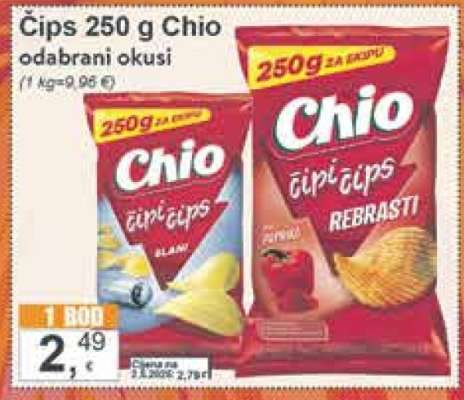 Čips 250 g Chio