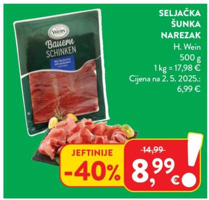 Seljačka šunka narezak