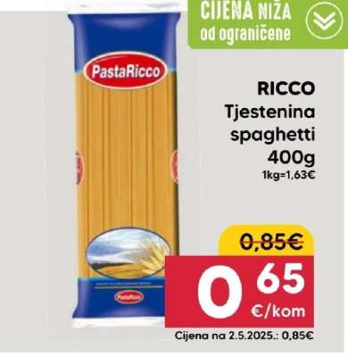 RICCO Tjestenina spaghetti 400g