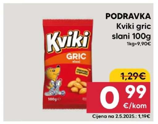 PODRAVKA Kviki gric slani 100g