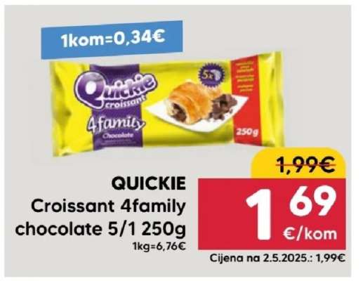 QUICKIE Croissant 4family chocolate 5/1 250g