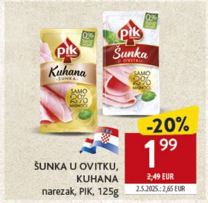 ŠUNKA U OVITKU, KUHANA